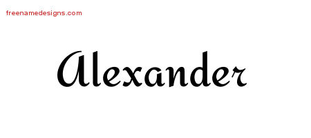 Calligraphic Stylish Name Tattoo Designs Alexander Download Free