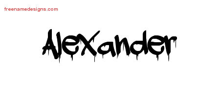 Graffiti Name Tattoo Designs Alexander Free Lettering