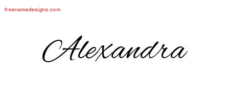 Cursive Name Tattoo Designs Alexandra Download Free