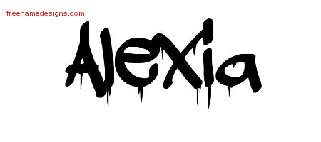 Graffiti Name Tattoo Designs Alexia Free Lettering