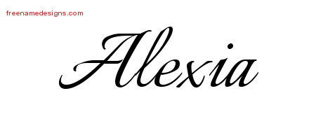 Calligraphic Name Tattoo Designs Alexia Download Free