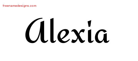 Calligraphic Stylish Name Tattoo Designs Alexia Download Free