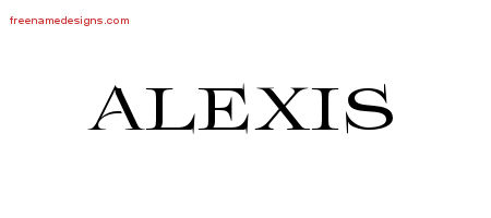 Flourishes Name Tattoo Designs Alexis Graphic Download