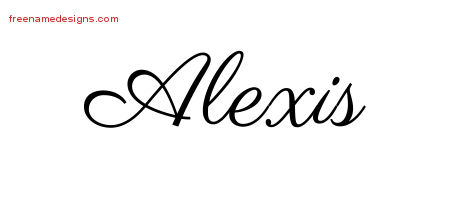 Classic Name Tattoo Designs Alexis Graphic Download
