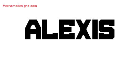 Titling Name Tattoo Designs Alexis Free Download