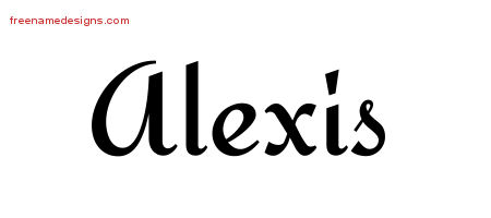 Calligraphic Stylish Name Tattoo Designs Alexis Download Free