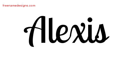 Handwritten Name Tattoo Designs Alexis Free Printout