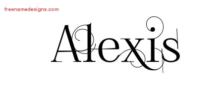 Decorated Name Tattoo Designs Alexis Free Lettering