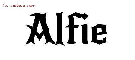 Gothic Name Tattoo Designs Alfie Download Free