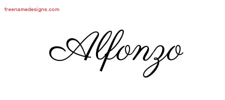 Classic Name Tattoo Designs Alfonzo Printable