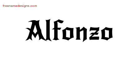 Gothic Name Tattoo Designs Alfonzo Download Free
