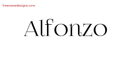 Vintage Name Tattoo Designs Alfonzo Free Printout