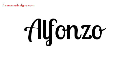 Handwritten Name Tattoo Designs Alfonzo Free Printout