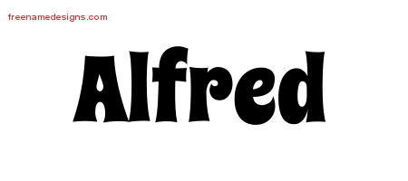 Groovy Name Tattoo Designs Alfred Free