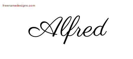 Classic Name Tattoo Designs Alfred Printable