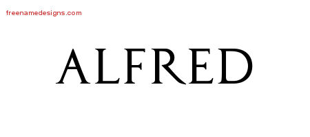 Regal Victorian Name Tattoo Designs Alfred Printable