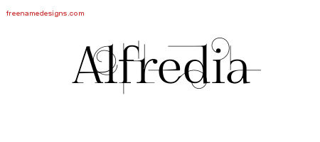 Decorated Name Tattoo Designs Alfredia Free