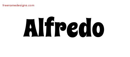 Groovy Name Tattoo Designs Alfredo Free