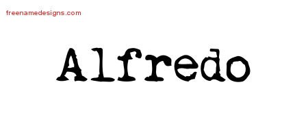 Vintage Writer Name Tattoo Designs Alfredo Free