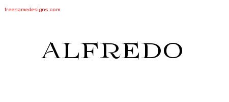 Flourishes Name Tattoo Designs Alfredo Graphic Download
