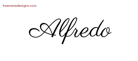 Classic Name Tattoo Designs Alfredo Printable