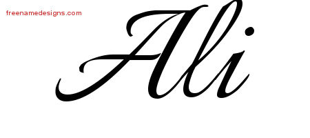 Calligraphic Name Tattoo Designs Ali Download Free