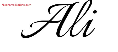 Beautiful Stylish Name Ali Stock Illustration 1778616092