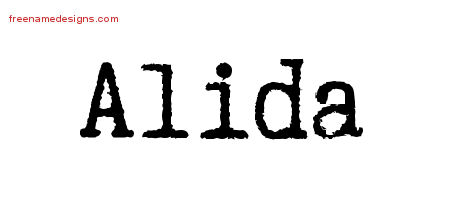 Typewriter Name Tattoo Designs Alida Free Download