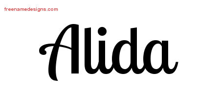 Handwritten Name Tattoo Designs Alida Free Download
