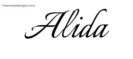 Calligraphic Name Tattoo Designs Alida Download Free