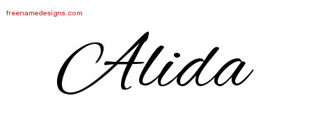 Cursive Name Tattoo Designs Alida Download Free