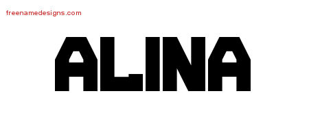 Titling Name Tattoo Designs Alina Free Printout