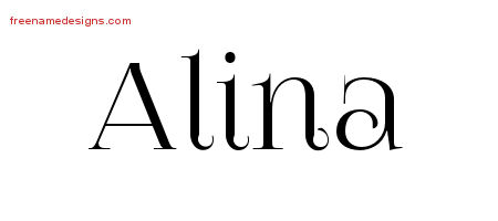 Vintage Name Tattoo Designs Alina Free Download