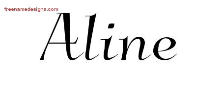 Elegant Name Tattoo Designs Aline Free Graphic