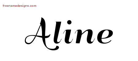 Art Deco Name Tattoo Designs Aline Printable