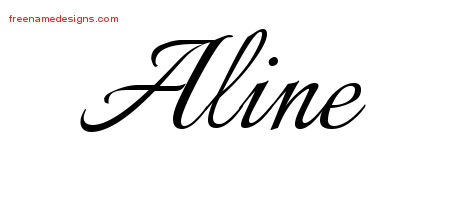 Calligraphic Name Tattoo Designs Aline Download Free