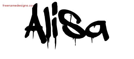 Graffiti Name Tattoo Designs Alisa Free Lettering