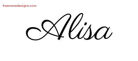 Classic Name Tattoo Designs Alisa Graphic Download