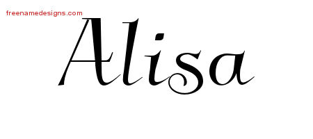 Elegant Name Tattoo Designs Alisa Free Graphic