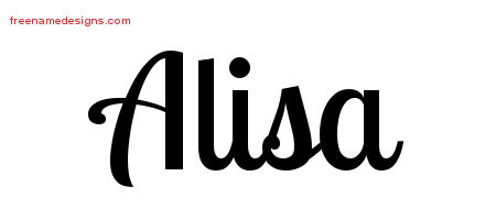 Handwritten Name Tattoo Designs Alisa Free Download