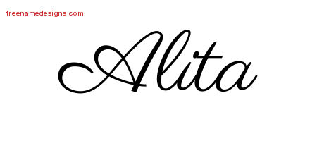 Classic Name Tattoo Designs Alita Graphic Download