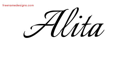 Calligraphic Name Tattoo Designs Alita Download Free