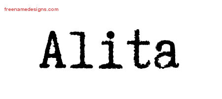 Typewriter Name Tattoo Designs Alita Free Download