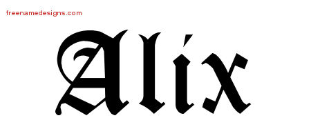 Blackletter Name Tattoo Designs Alix Graphic Download
