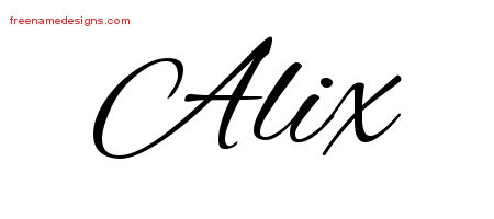 Cursive Name Tattoo Designs Alix Download Free