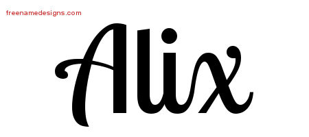 Handwritten Name Tattoo Designs Alix Free Download