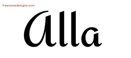 Calligraphic Stylish Name Tattoo Designs Alla Download Free