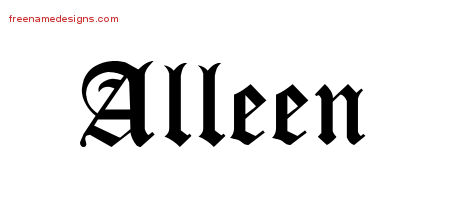 Blackletter Name Tattoo Designs Alleen Graphic Download