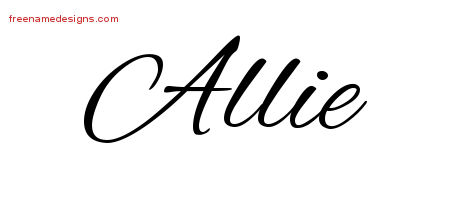 Cursive Name Tattoo Designs Allie Download Free