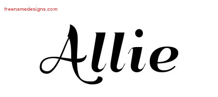 Art Deco Name Tattoo Designs Allie Printable
